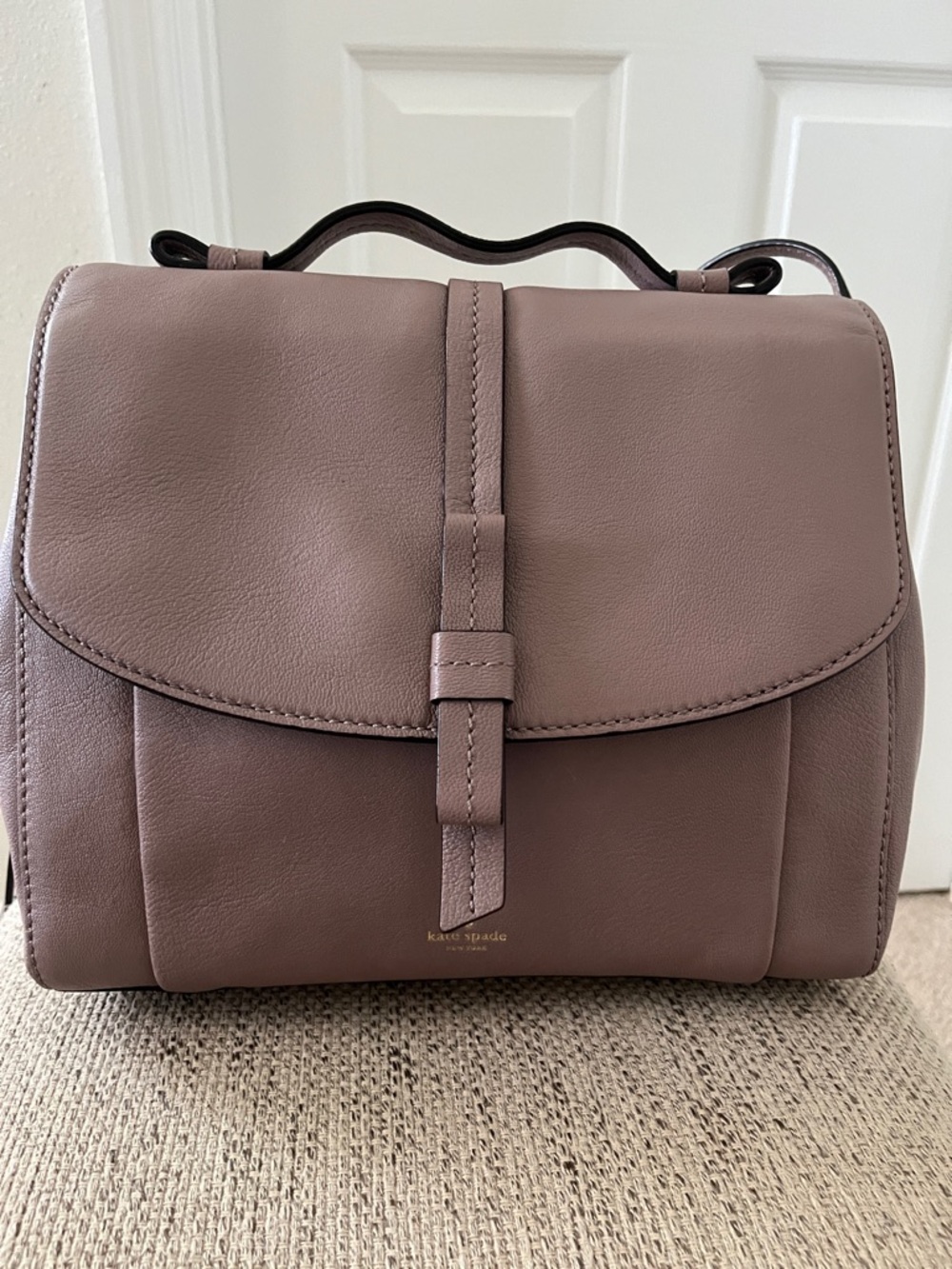 Kate Spade Randall Street mauve leather satchel with top handle - Picture 3 of 9